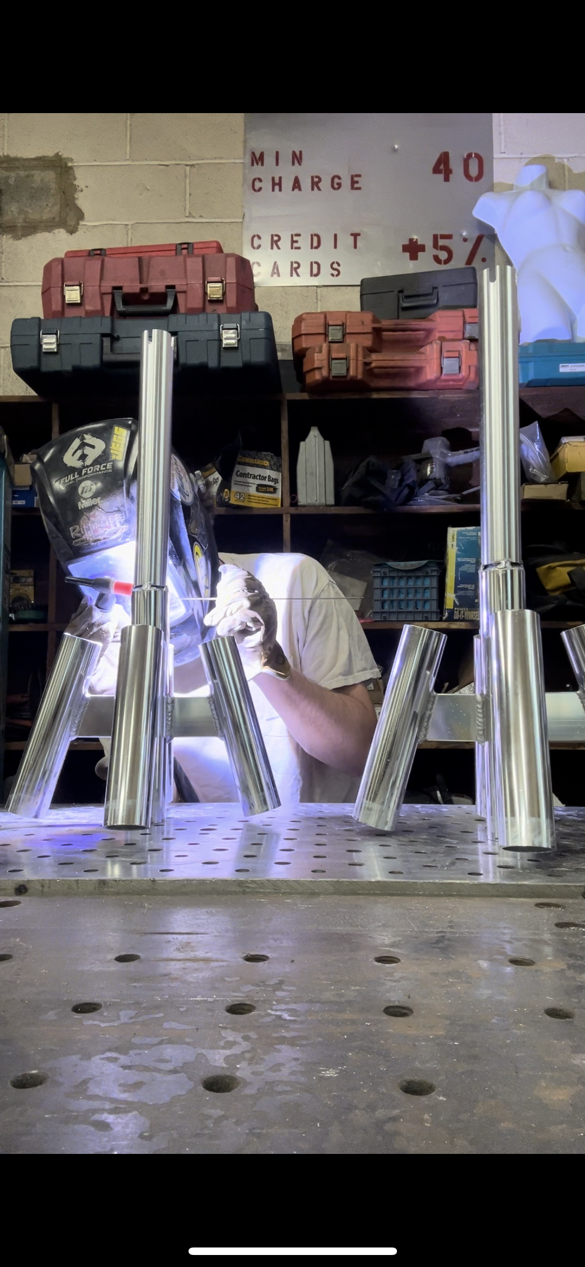 Cut aluminum shapes ready for fabrication